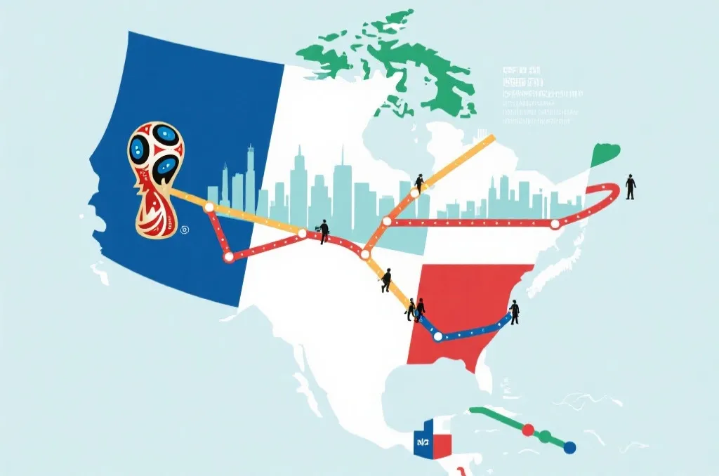 2026世界杯三国追赛路线示意图